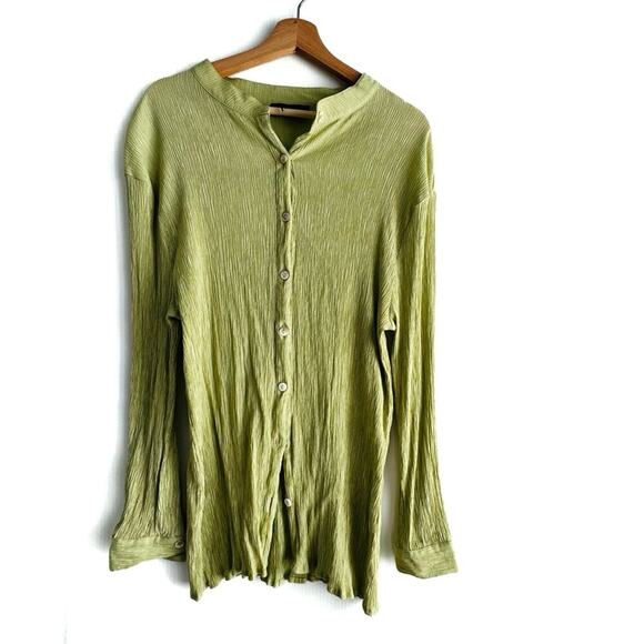White Fox green long sleeve top size M/L button down - Picture 1 of 6